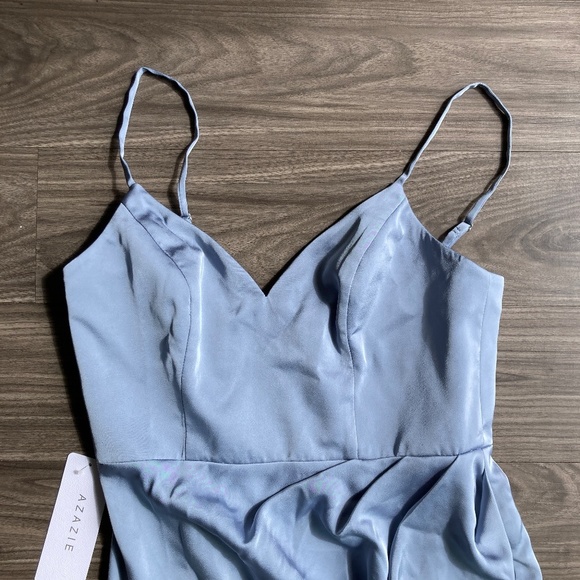 Azazie Dresses & Skirts - Azazie Light Blue Spaghetti Strap Dress